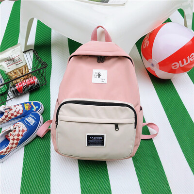 

Ins style schoolbag female Korean version of high school students take a large capacity simple Mori junior high school students do