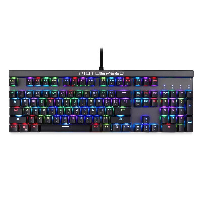 

Motospeed CK103 104 Key NKRO USB Wired RGB Backlit Mechanical Gaming Keyboard