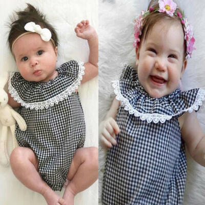 

Newborn Kids Baby Girl Infant Romper Jumpsuit Bodysuit Lace Clothes Outfit Set