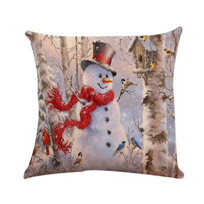 

〖Follure〗18 Xmas Cotton Pillow Case Linen Cushion Cover Merry Christmas Home Decoration