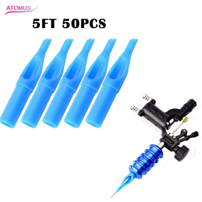 

〖Follure〗ATOMUS 50pcs Plastic Sterile Disposable Tattoo Tips Needle Blue 5FT