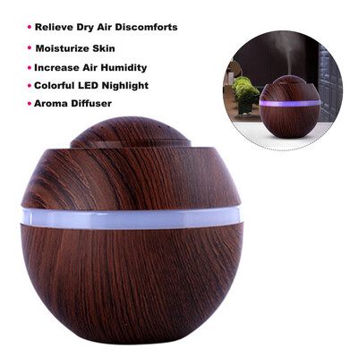 

Mini Air Humidifier USB Aroma Essential Oil Diffuser with 7 Color Changing LEDs Nighlight for Home Office