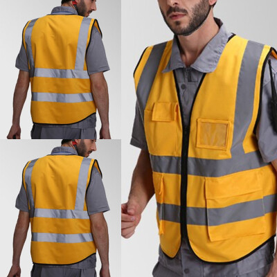 

Hi-Vis Visibility Security Work Vest Two Tone Reflective Jacket Safety Coat