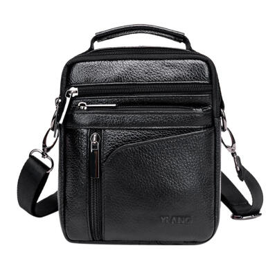 

Men Solid Color Leather Shoulder Bags Small Messenger Crossbody Satchel Bag