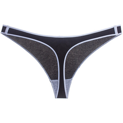 

Toponeto Female Underwear Sexy Sports Wind Colour Edge Low-waist Seamless T-thong