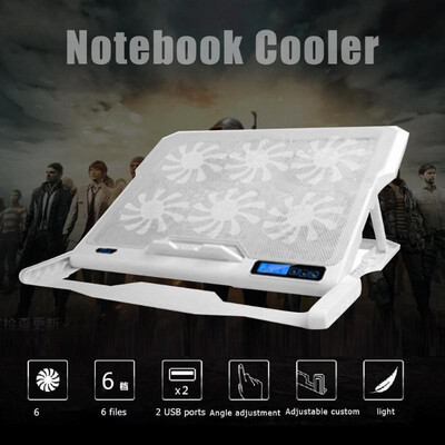 

ICE COOREL K6 2 USB Laptop Cooler 6 Cooling Fan Notebook Holder Pad Stand