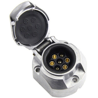 

7 Pins Car Trailer Tow Towing Electrics Plug Socket Towbar Aluminum