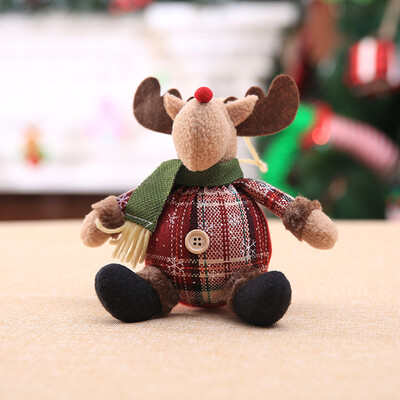 

Toponeto Christmas Ornaments Gift Santa Claus Snowman Tree Toy Doll Hang Decorations