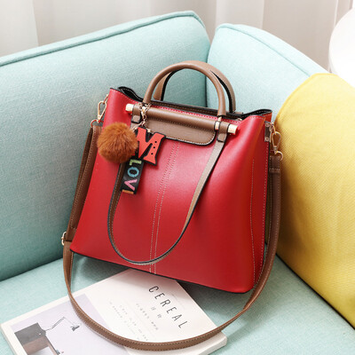 

Female bag 2019 spring new cool Korean version of the big bag sleek minimalist shoulder bag