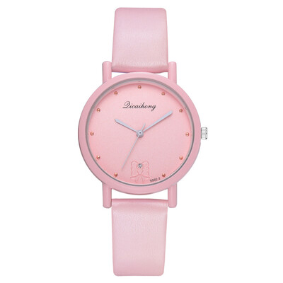

Simple&fashionable solid color casual quartz watch high quality PU leather wrist watch