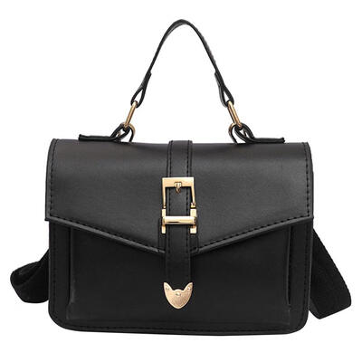 

Elegant Solid Color Handbag Women Shoulder Messenger Flap Leather Bags