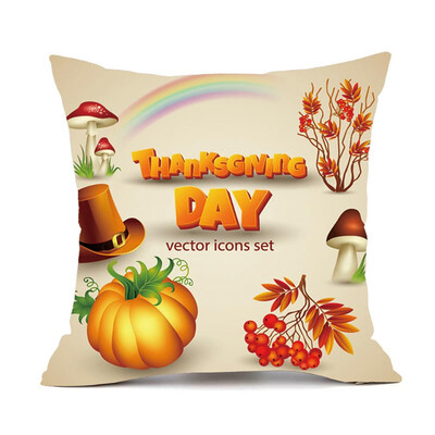 

Tailored Thanksgiving Square Cover Decor Pillow Case Sofa Waist Throw Cushion Cover