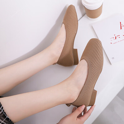 

Flat sole single shoes low upper shoes overshoes womens shoes knitted face breathable soft sole comfortable pregnant women