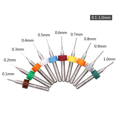 

Siaonvr 10 Pcs Tool Metal Woodworking Circuit Engraving Carbide Micro CNC PCB Drill Bits