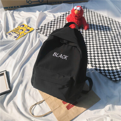 

Schoolbag female Korean version of the original ulzzang high school students ins wind bf backpack ancient sense of reduction of do