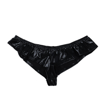 

Toponeto Women Sexy Bare Imitation Leather Underpants Lingerie Lady Bikini Thongs BK