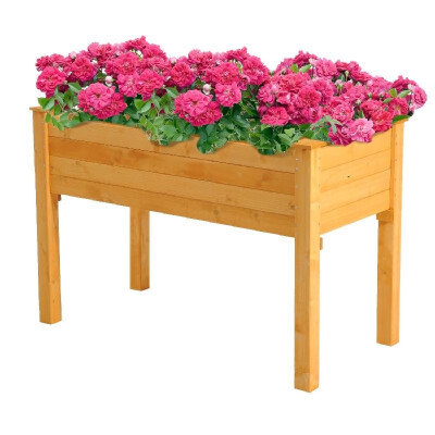 

2 x 4 Wood Elevated Garden Bed Outdoor Raised Planter Box with Legs