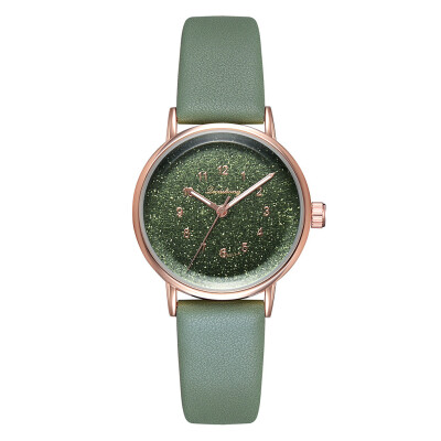 

Fashion Style Watches Women Starry Sky Watch Quartz Wristwatch Soild Color Leather Strap Female Clocks Hot Montre Femme
