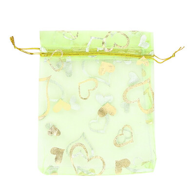 

50pcs Organza Wedding Party Gift Candy Jewelry Bags Blue Heart