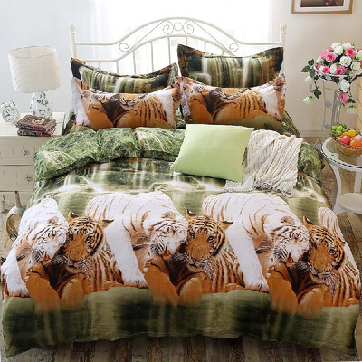 

4 PieceSet Home 3D Ultra Soft Fade Resistant Luxury Bed Sheet Set Bedroom Comfortable Breathable Bedclothes