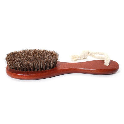 

Beech Pure Horse Hair Men Body Facial Beard Oil Head Shoes Cleaning Brush