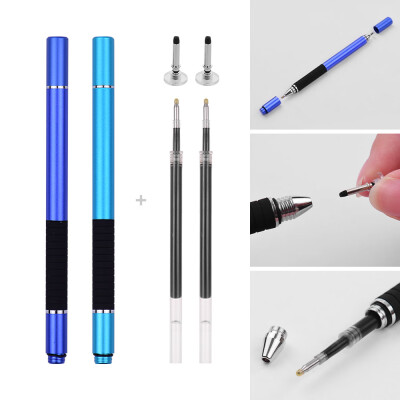 

2 in 1 Precision Stylus Pen with Refill&Disc Tip Capacitive Touchscreen Stylus Pen For Cellphone Tablet Pack of 2pcs SilverSi