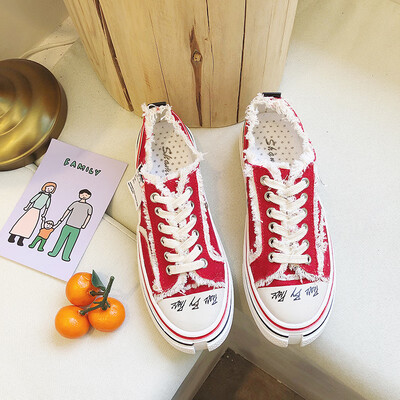 

Ins Super Fire Wu Jianhao Canvas Shoes Stars Same Heavy Industry Cork Cake Thick Bottom Retro Raised Beggar Shoes