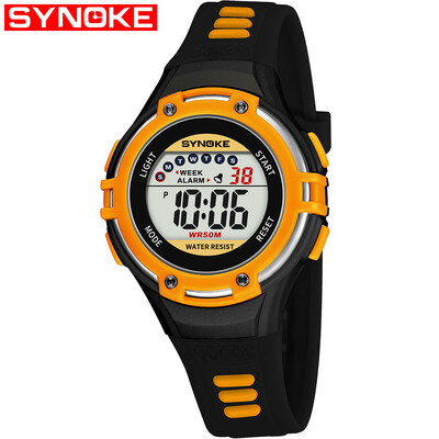 

SYNOKE 9728 Children Watch Sport Watch Luminous Alarm Digital Waterproof Wrist Watch kid Watch
