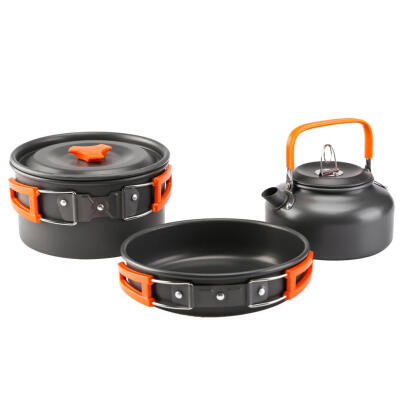 

Ultra-Light Portable Outdoor Camping Cookware Water Kettle Pan Sets Alumina