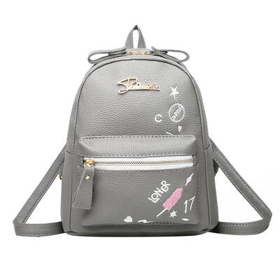 

Women Small Backpack PU Leather Floral Print Travel School Shoulder Bags