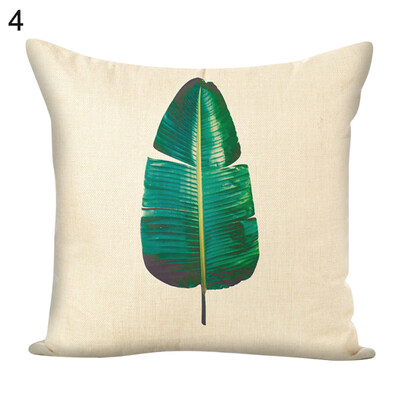 

45x45cm Green Leaf Square Throw Pillow Case Cushion Cover Sofa Bed Car Decor