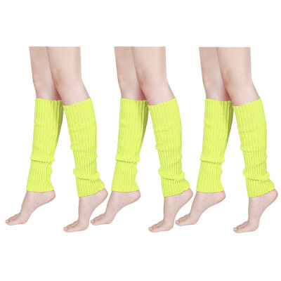 

Tailored Women & Men Fluorescence Color Stripe Boot Cuffs Warmer Knit Leg Party Stockings