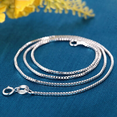 

High Quality Simple Chain Copper Plated Silver Necklace With Lobster Clasps Fit Men Women Pendant 6 Designs Jewelry