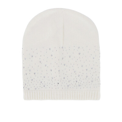 

Tailored Adult Women Keep Warm Winter Diamond Fur Knitted Wool Beanie Hemming Hat Cap
