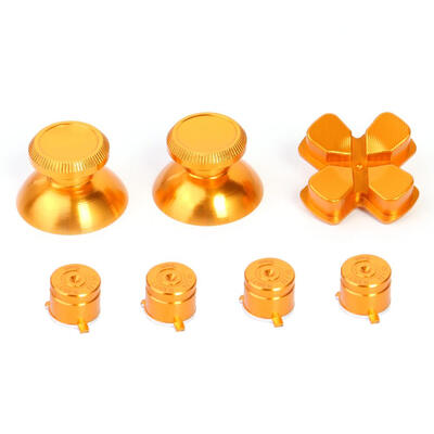 

Metal Thumb Stick Grip Cap Bullet Buttons Set Kits for Sony PS4 Controller