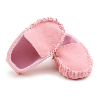 

Lovely Infant Moccasins Princess Baby First Walk Shoes Baby Matte Pu Peas Casual Leather Shoes