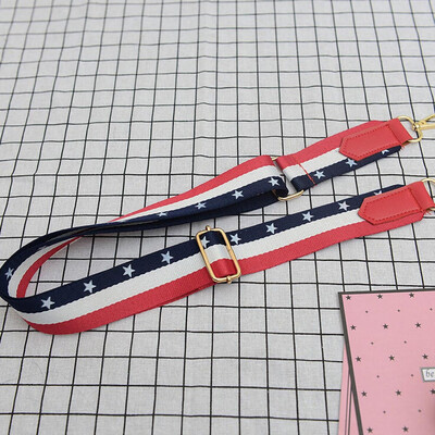 

Tailored Women Lady Colorful Cotton Boho Chain Rivet Strap Belt for Shoulder Bag Handbag