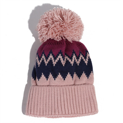 

Hat lady autumn winter Korean version wool ball knitting hat winter plus velvet to keep warm wool cap student outdoor cap man