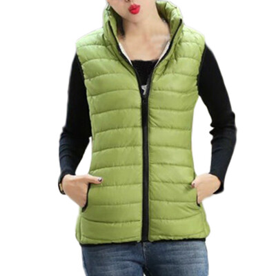 

Toponeto Womens Warm Coat Stand Collar Jacket Slim Winter Parka Outwear Coats Vest