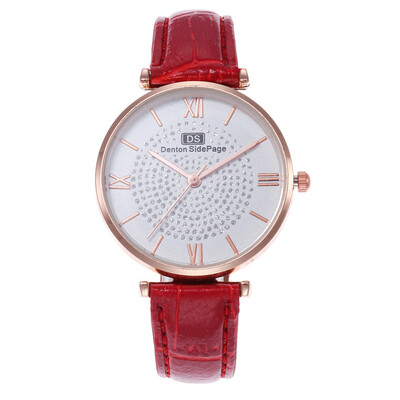 

Best Selling Women Watches Rhinestone Dial Ladies Quartz Wristwatch Business Leather Strap Clock Casual Dress Reloj Mujer