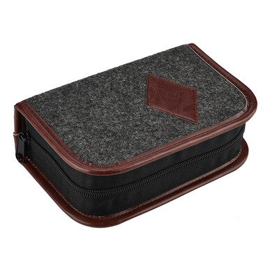 

〖Follure〗Shoe Shine Care Kit Polish Cleaning Brushes Sponge Cloth Travel Set With Case