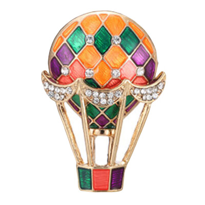 

Rhinestone Fashion Enamel Balloon Beautiful Crystal Fire Design Brooch Rhinestone Jewelry Wedding Brooches Women