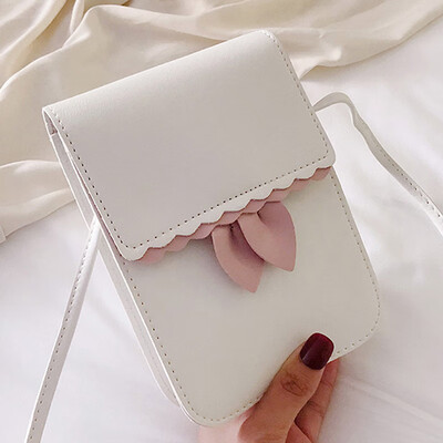 

Cute mobile phone bag girl 2019 new single shoulder zero wallet fashion slant small square bag simple bag