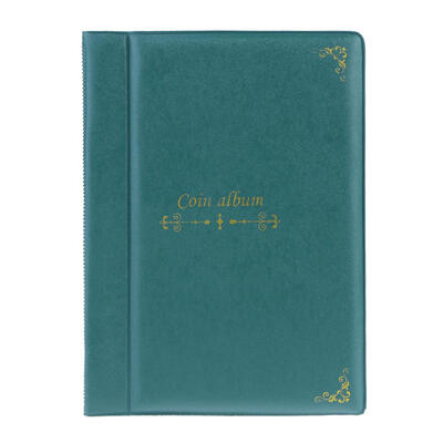 

120 Pockets PVC Coins Album Collection Book Mini Penny Coin Storage Holders