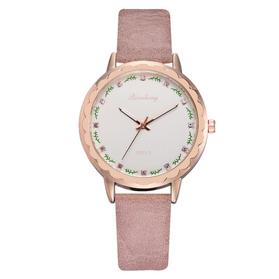 

Casual fashion scale ladies watch Korean style trendy PU belt watch