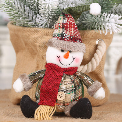 

Siaonvr Santa Snowman Deer Fabric Pendant Xmas Tree Ornaments Christmas Home Decorations