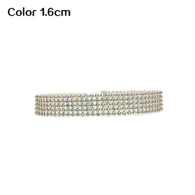 

Womens Fashion Full Rhinestones Sparkling Choker Short Collar Necklace Jewelry