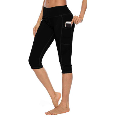 

Tailored Womens Tights Yoga Shorts Workout Pants Running Leggings with Pocket