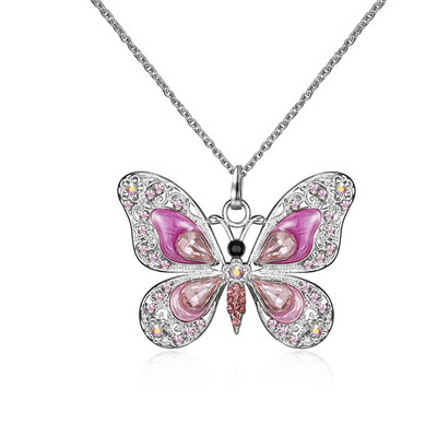 

Fashion Vintage Multicolor Butterfly Animal Pendant Sweater Necklace Jewelry