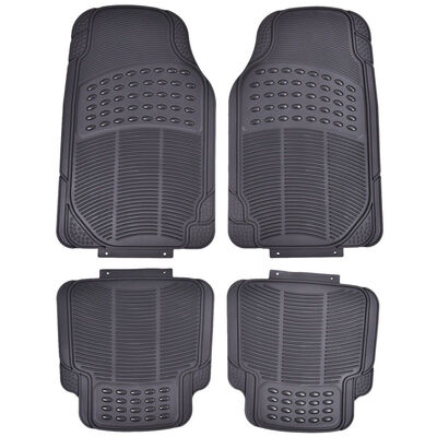 

4PC Cargo Front &Rear Floor Mat All Weather Heavy Duty Universal Cars Protection-Black